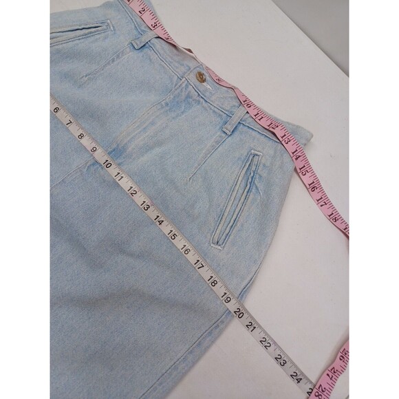 Vintage Dockers Skirt Denim Sz 12 Made in USA Long Light Blue - Picture 7 of 10